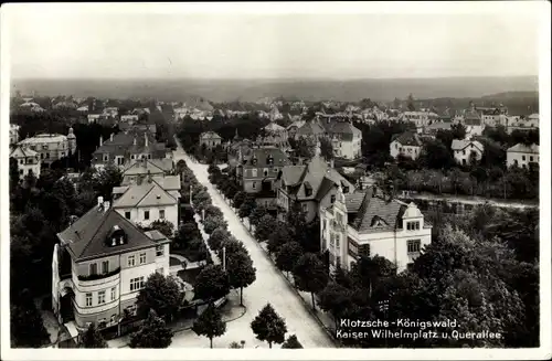 Ak Dresden Klotzsche Königswald, Kaiser Wilhelmplatz und Querallee