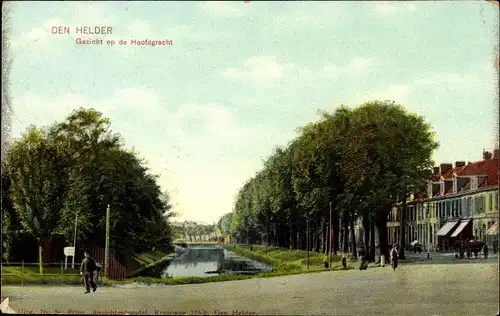 Ak Den Helder Nordholland, Gezicht op de Hoofdgracht