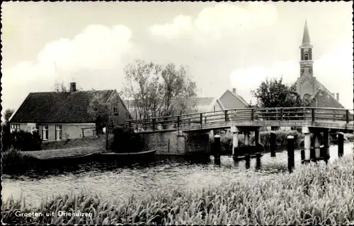 Ak Driehuizen Nordholland, Brug, Kerk