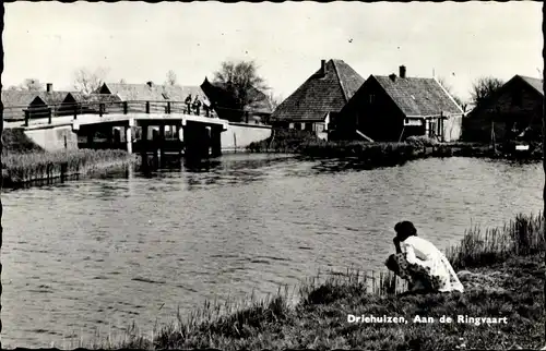 Ak Driehuizen Nordholland, Aan de Ringvaart