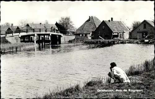 Ak Driehuizen Nordholland, Aan de Ringvaart