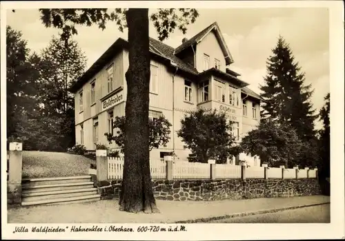 Ak Hahnenklee Bockswiese Goslar in Niedersachsen, Villa Waldfrieden, Pension