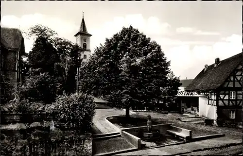 Ak Darmstadt Eberstadt in Hessen, Kirche, Aufgang
