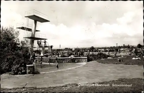 Ak Eberstadt Darmstadt in Hessen, Schwimmbad