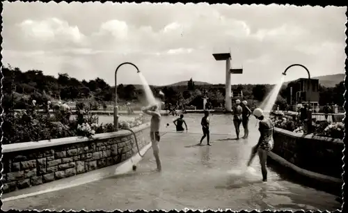 Ak Eberstadt Darmstadt in Hessen, Freibad, Duschen