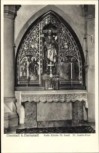 Ak Eberstadt Darmstadt in Hessen, Kath. Kirche, Altar