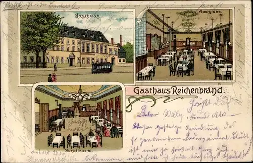 Litho Reichenbrand Chemnitz in Sachsen, Gasthaus, Innenansicht