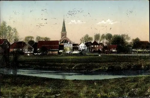 Ak Hermannsburg Südheide in der Lüneburger Heide, Blick auf den Ort