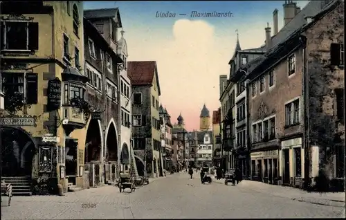 Ak Lindau am Bodensee Schwaben, Maximilianstraße, Gasthaus