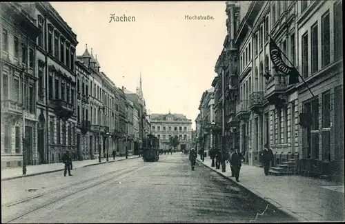 Ak Aachen in Nordrhein Westfalen, Hochstraße, Coiffeur