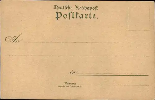 Litho Aschersleben im Salzlandkreis, Kriegerdenkmal, Rathaus, Gymnasium, Bismarck Denkmal