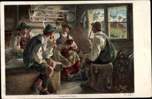 Künstler Ak Rau, Emil, Ausgestochen