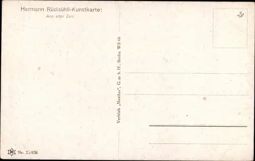 Künstler Ak Rüdisühli, Hermann, Aus alter Zeit, Sphinx, Novitas 25 836