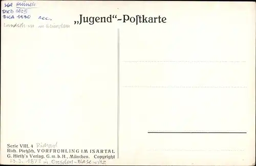 Künstler Ak Pietzsch, Rich., Vorfrühling im Isartal