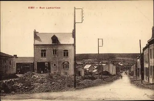 Ak Vimy Pas de Calais, Rue Lamartine