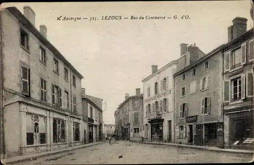 Ak Lezoux Puy de Dôme, Rue du Commerce