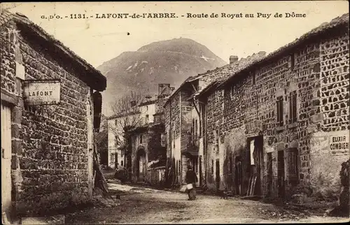 Ak La Font Lafont de l'Arbre Orcines Puy de Dôme, Route de Royat au Puy de Dome