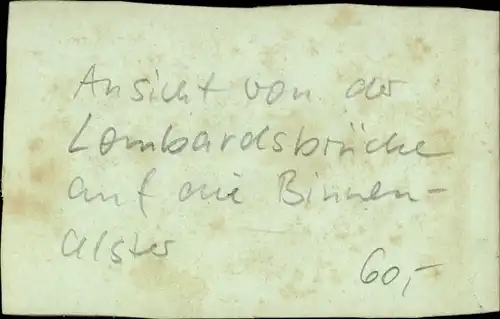 CdV Hamburg um 1880/1890, Ansicht von der Lombardsbrücke auf die Binnenalster