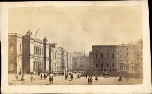 CdV Hamburg um 1880/1890, Adolphsplatz, Börse, Bankgebäude, Verlag G. Gassmann, Neuerwall 46