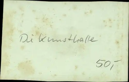 CdV Hamburg um 1880/1890, Die Kunsthalle