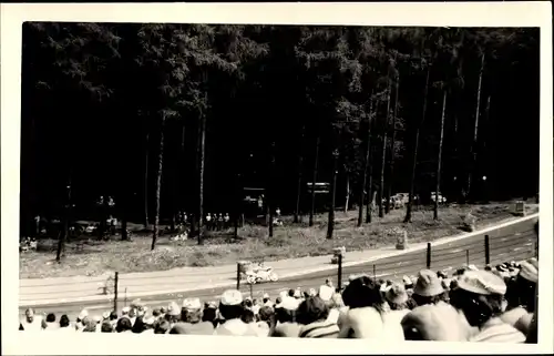 Foto Frohburg in Sachsen, Frohburger Dreieck Rennen, Blick von der Tribüne, Motorrad