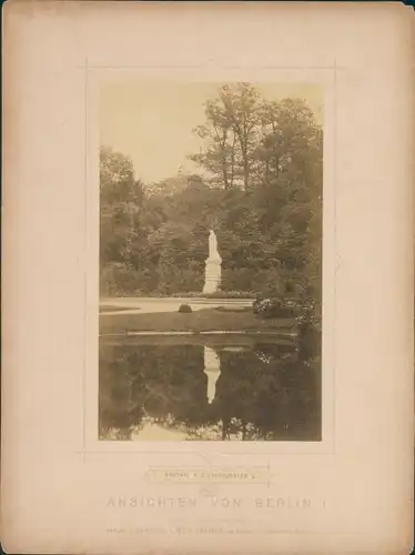 Foto Wilh. Hermes Berlin, Berlin Mitte, Partie a. d. Tiergarten 2, Luise von Preußen Denkmal