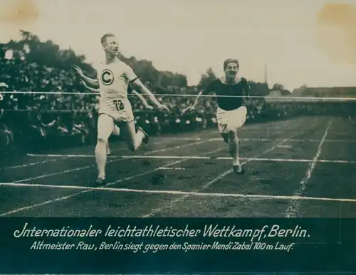 Foto Berlin, Internationaler leichtathletischer Wettkampf, Rau, Mendi Zabal, 100 m Lauf