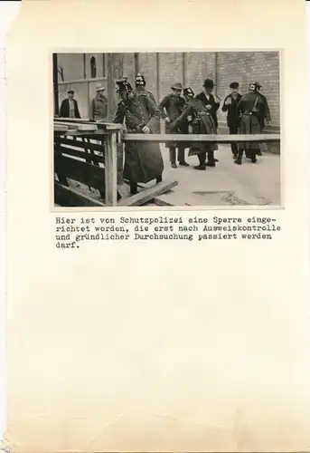 Foto Schutzpolizei, Sperrung, Ausweiskontrolle, Durchsuchung