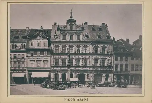 Foto Erfurt in Thüringen, Fischmarkt, Atelier Koppmann & Co., um 1873