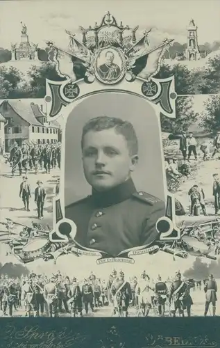 Foto Döbeln in Sachsen, Deutscher Soldat, Kaiserreich, Portrait, Atelier Oskar Sprössing