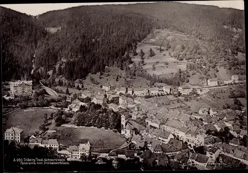 Foto Triberg im Schwarzwald, Panorama vom Dreikaiserfelsen, Verlag Joh. Elchlepp