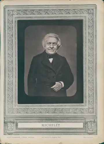 Foto Französischer Historiker Jules Michelet, um 1870, Portrait