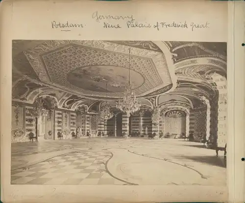 Fotos Potsdam in Brandenburg, um 1870, Neues Palais, Napoli Neapel Campania, Stadtansicht vom Meer