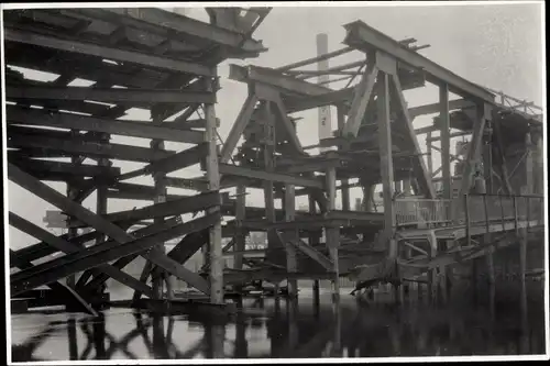 Foto Berlin Spandau Siemensstadt, Kraftwerk West, Güterbahnbrücke, 30.11.1946