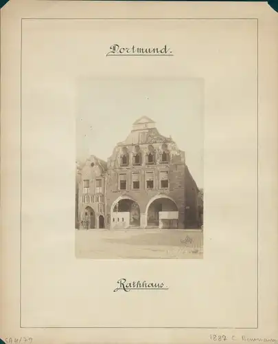 Foto Dortmund im Ruhrgebiet, 1887, Rathaus