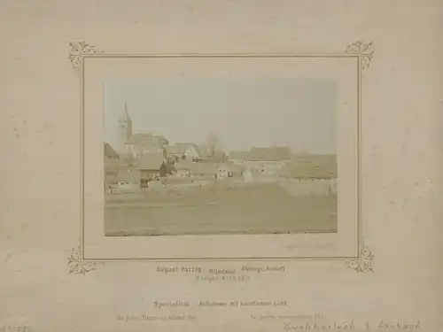 Foto Großhaslach Petersaurach in Bayern, um 1870, Gesamtansicht, Fotograf August Patzig