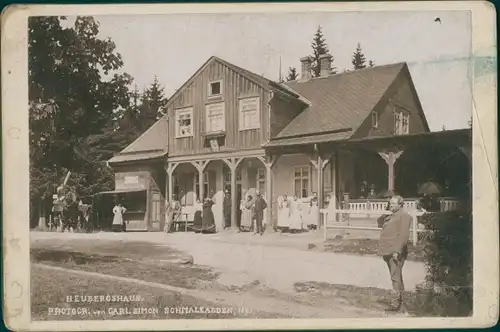 Kabinettfoto Friedrichroda im Thüringer Wald, Heuberghaus, Fotograf Carl Simon