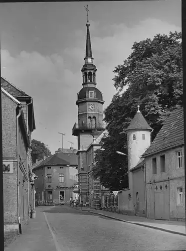 Foto Camburg an der Saale Thüringen, Rathaus, Straßenpartie