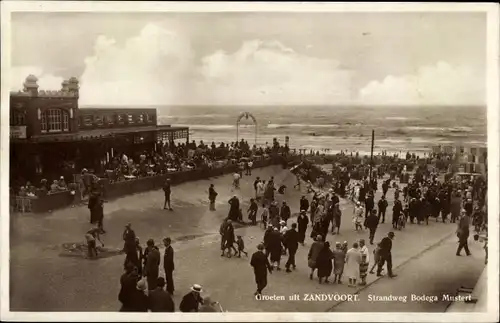 Ak Zandvoort Nordholland Niederlande, Strandweg Bodega Mustert