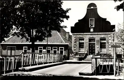 Ak Broek in Waterland Nordholland Niederlande, Gemeentehuis