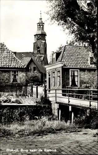 Ak Blokzijl Overijssel Niederlande, Brug naar de Rietvink