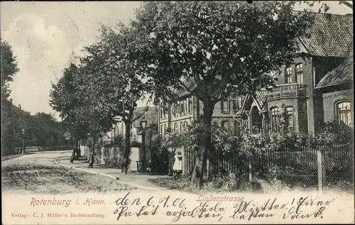 Ak Rotenburg an der Wümme, Lindenstraße