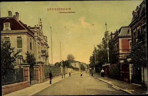 Ak Großenhain Sachsen, Herrmannstraße