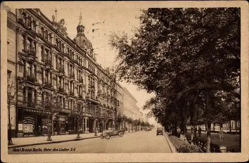 Ak Berlin Mitte, Hotel Bristol, Unter den Linden 5, Geschäftsstelle Cunard Line