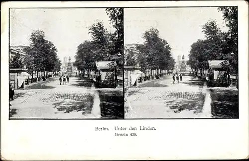 Stereo Ak Berlin Mitte, Straßenpartie Unter den Linden im Sommer