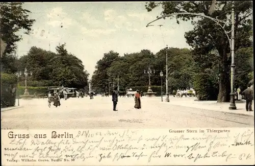 Ak Berlin Tiergarten, Großer Stern