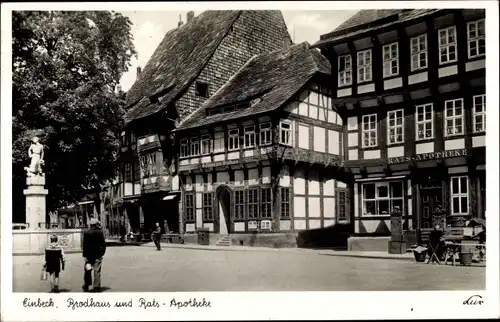 Ak Einbeck in Niedersachsen, Brodhaus, Rats- Apotheke
