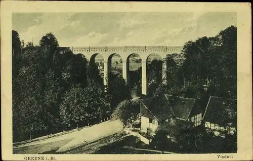 Ak Greene Einbeck in Niedersachsen, Viadukt, Cafe Greener Burg