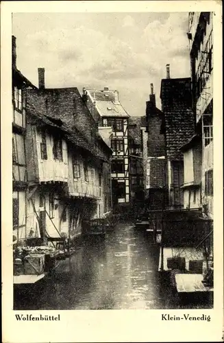 Ak Wolfenbüttel in Niedersachsen, Klein-Venedig, Wasserpartie