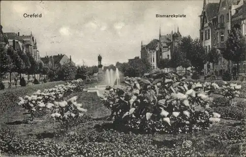 Ak Krefeld am Niederrhein, Bismarckplatz